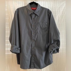 Vintage Wrangler Long Sleeve Button Up Shirt Size Medium